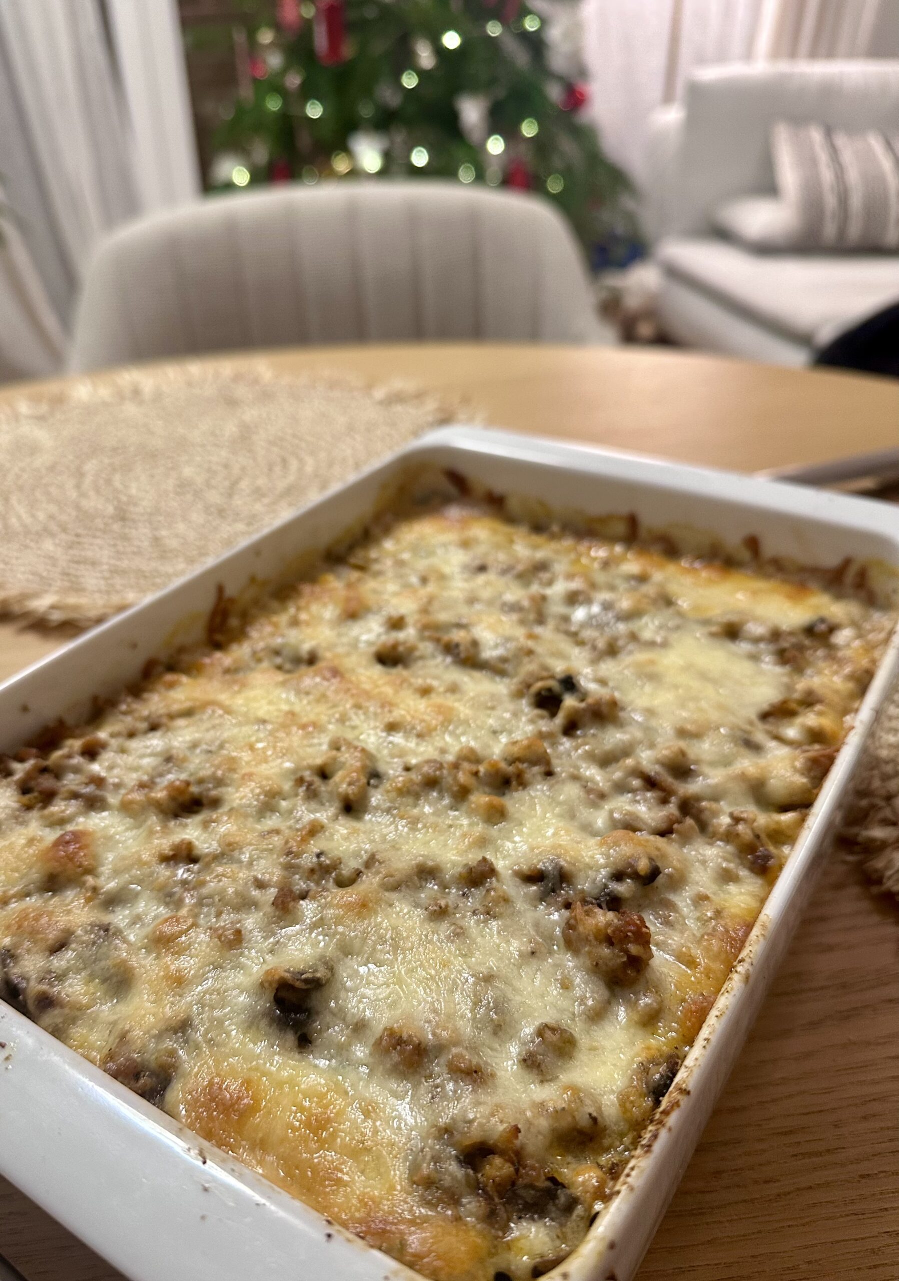 Keto zapiekanka z mięsa mielonego i cukinii